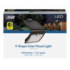Feit Electric Black V-Shape Solar Powered LED Security Light with Dusk to Dawn and Motion Sensor in Daylight (5000K)