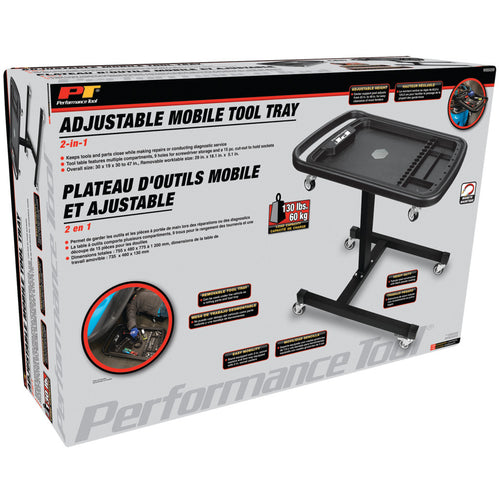 Performance Tool 2-in-1 Adjustable Mobile Tool Table