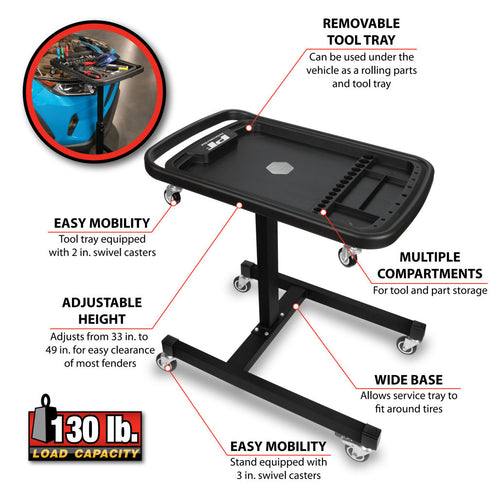 Performance Tool 2-in-1 Adjustable Mobile Tool Table