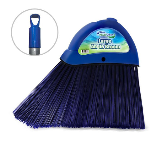 Grip Tight Tools Large Angle Broom with 4' Handle - Blue Color