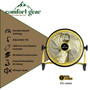Comfort Gear 12 Inch Box Fan, Built-In Handle, Quiet, ETL - FHVB12