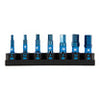 Spyder 7-Piece Metric Impact Driver Hex Bit Set (2, 2.5, 3, 4, 5, 5.5, 6mm) Mach-Blue®