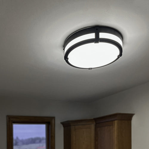 Design House Ripon Flush Mount Light 14 Matte Black