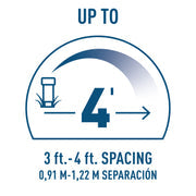 Orbit 2-inch Professional Pressure-Regulating Pop-Up Spray Head Sprinkler with 4-foot Adjustable Nozzle