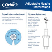 Orbit 2-inch Professional Pressure-Regulating Pop-Up Spray Head Sprinkler with 4-foot Adjustable Nozzle