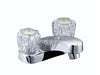 B&K 222-303H Two Acrylic Handle w/ Pop-Up Round Base Chrome
