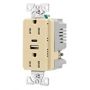 Eaton TRUSBAC15V-BX-L - USB Charger and Combination 15A 5-15R Duplex Receptacles