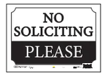 Hy-Ko Products Plastic Signs - Standard Size No Soliciting