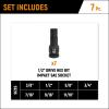 GearWrench 7 Piece 1/2 Drive Hex Bit Impact SAE Socket Set