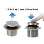 Danco Touch-Toe Tub Drain Kit with Brushed Nickel Trim