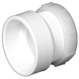 Female Trap Adapter, DWV PVC, H x SJ, White, 1.5 x 1.5-In