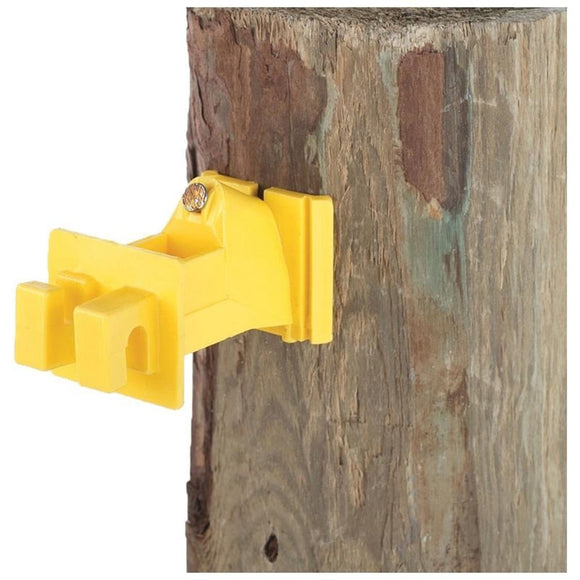 SNUG WOOD POST INSULATOR (25 PACK, YELLOW)