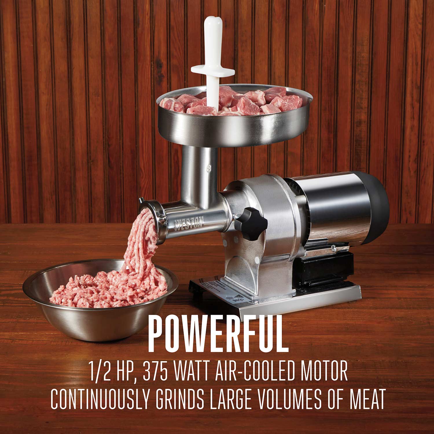 Weston Products #8 Electric Meat Grinder & Sausage Stuffer