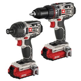 20-Volt Max Drill/Driver & Impact Driver Combo Kit, 1/2-In. Ratcheting Chuck, 2 Lithium-Ion Batteries