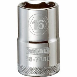 Metric Shallow Socket, 6-Point, 1/2-In. Drive, 16mm