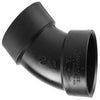 45-Degree Pipe Ell, 1/8 Bend, ABS DWV, 3-In.