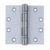 Ball-Bearing Hinge With Non-Removable Pin, Satin Stainless Steel, 4 x 4-In.