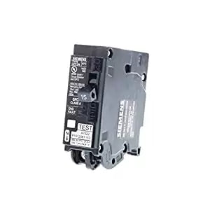 Siemens 15 Amp 1-Pole GFCI Plug-On Neutral Circuit Breaker, Black