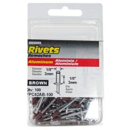 100-Pack Short Brown Aluminum Rivets