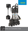 Burcam 300526 Submersible Sump Pump, 1/2 Hp