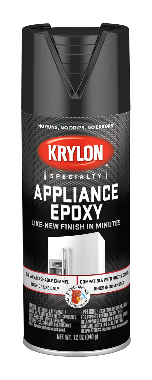 Krylon® Appliance Epoxy Spray Paint Gloss 12 oz. Black - Jefferson City, TN  - Leeper Hardware