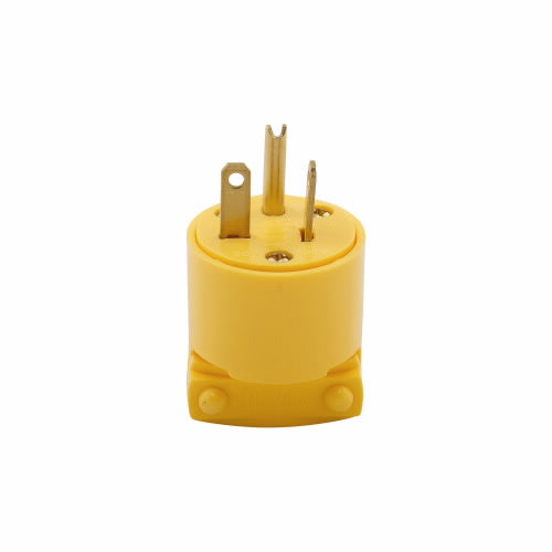 Eaton Cooper Wiring Arrow Hart Straight Blade Plug 20A, 125V Yellow