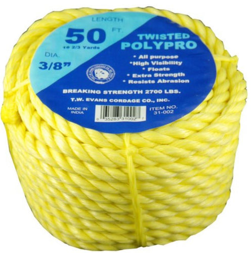 T.w Evans Cordage 3/8-50' 5 Star Polypro Coil