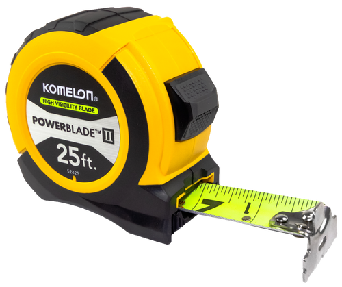 Komelon  16' x 1.06 Powerblade II Tape Measure, ABS Case, Yellow/Black, Small