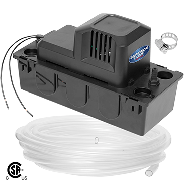 Superior Pump 1/50 HP Condensate Pump with Safety Switch, 20 ft. Tubing, Black