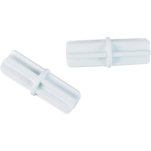 ClosetMaid SuperSlide 2 In. x 0.5 In. Closet Rod Connector, White (2-Pack)