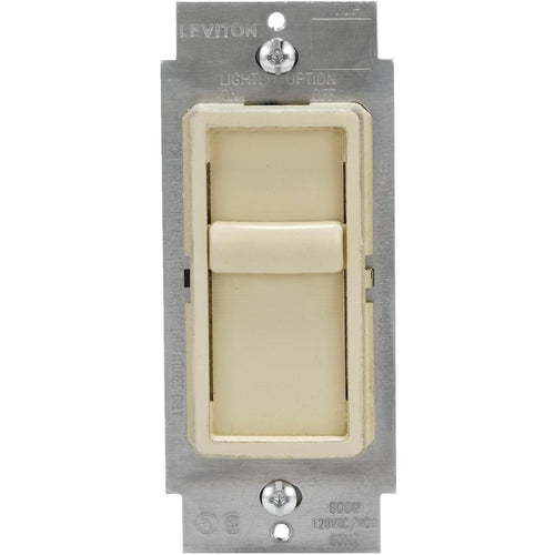 Leviton Decora Incandescent/Halogen/LED/CFL Ivory Slide Dimmer Switch