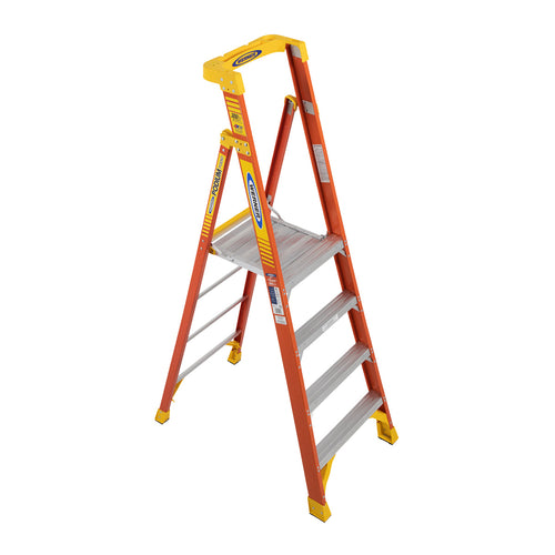 Werner 10ft Reach Height Fiberglass Podium Ladder 4ft Type IA PD6204 ...