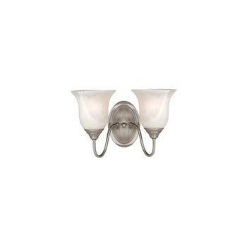 Hardware House 544023 2 Light Wall Light Fixture, Saturn Satin Nickel