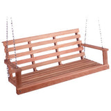 Beecham Swing Co. Flat Bottom Oak Porch Swing 5 ft