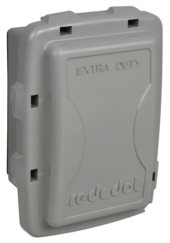 Thomas & Betts Single-Gang Weatherproof Cover for One Horizontal Receptacle - Gray