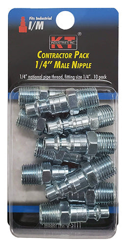 K-T Industries Industrial 1/4'' M Npt1/4'' Nipple 10 Pk