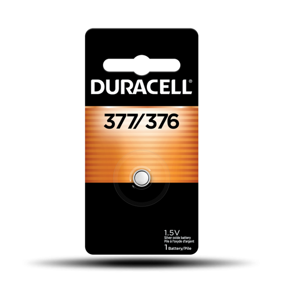 Duracell  377/376 Silver Oxide Button Battery (377/376 1Pk)