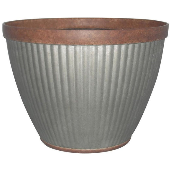 PLEATED ROUND-RUSTIC PLANTER