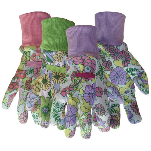 Boss Ladies Floral Cotton Glove With Knit Wrist